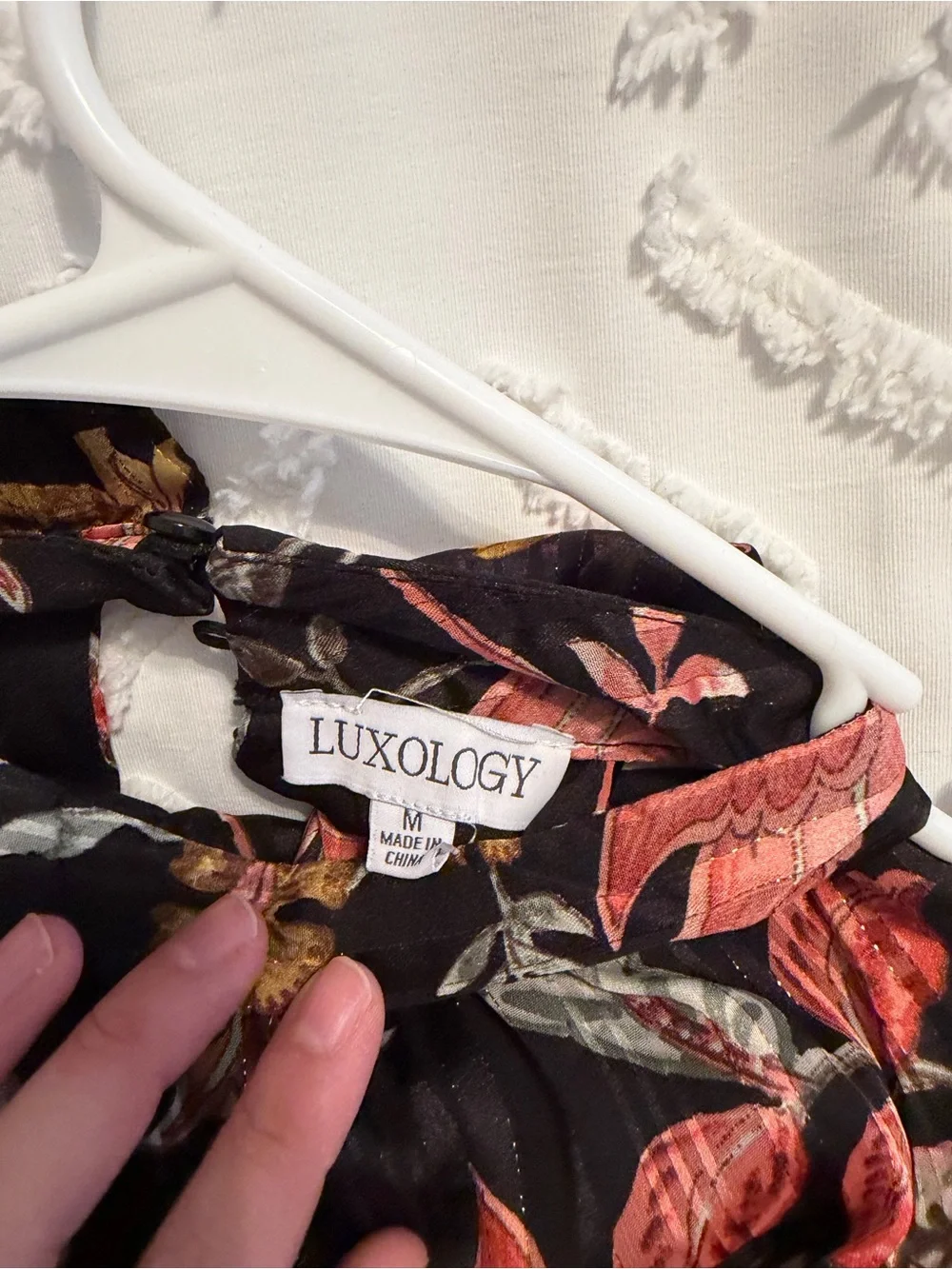 Luxology Black Floral Maxi Dress with Multicolor Blooms - Picture 5 of 5